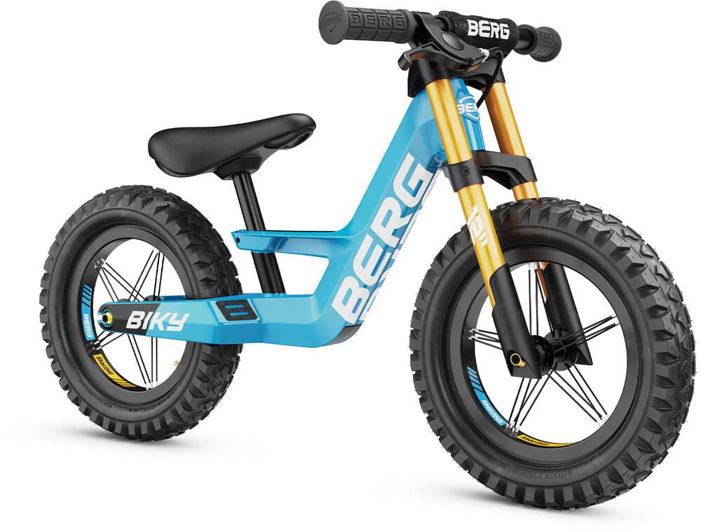 Berg velo d equilibre biky cross bleu avec frein a main jeux exterieurs et sports joueclub