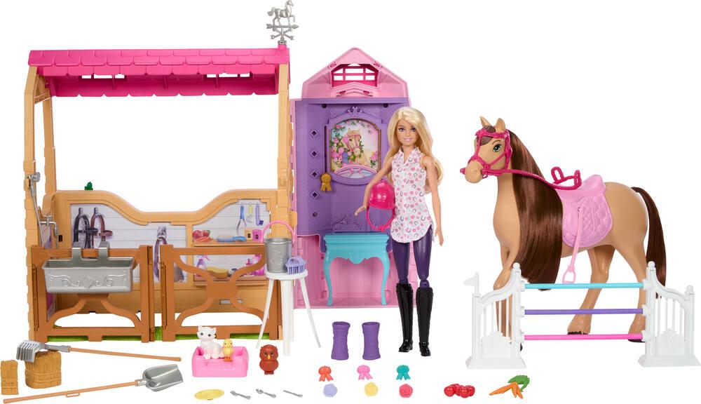 Barbie ecurie de reve poupees joueclub