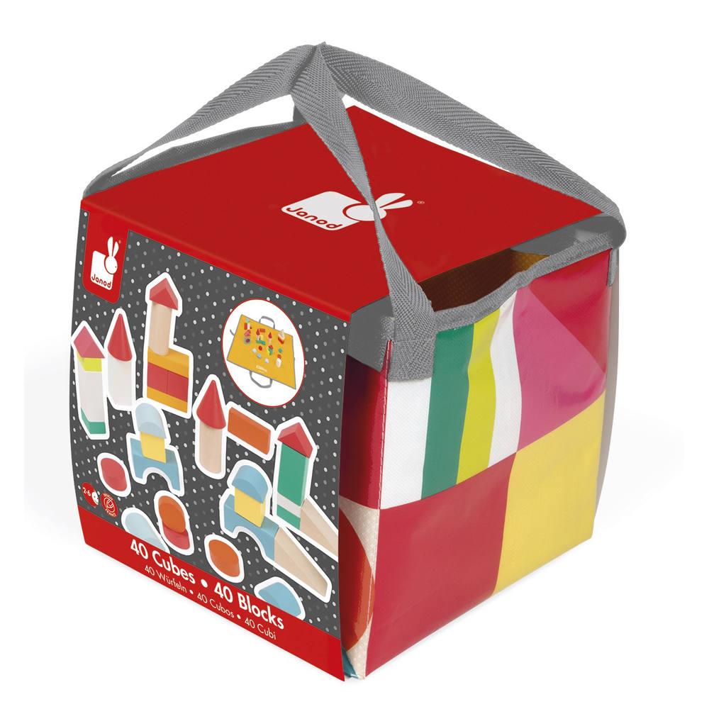 Kubix 40 Cubes En Bois Jouets 1er Age Joueclub