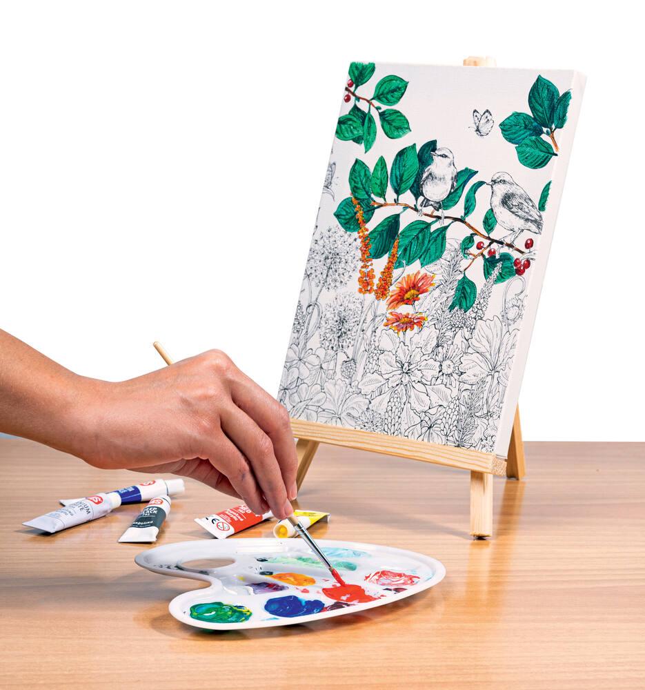 Int!rend Kit De Peinture Acrylique 14 X 18 Ml + 3 Pinceaux - Coffret Imperméable Pour Maquettes, Pâte à Sel, Loisirs Créatifs Adultes Et Enfants