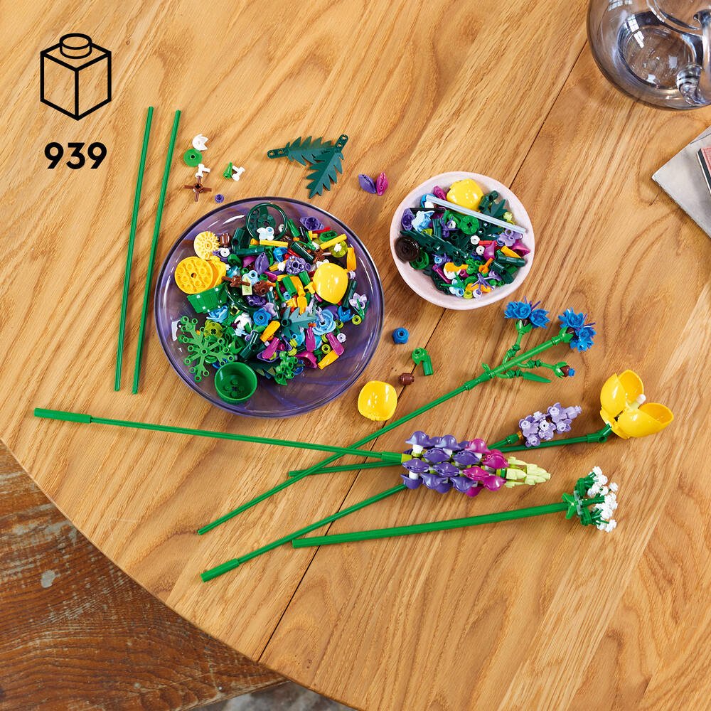 Lego®icons 10313 - bouquet de fleurs sauvages, jeux de constructions &  maquettes