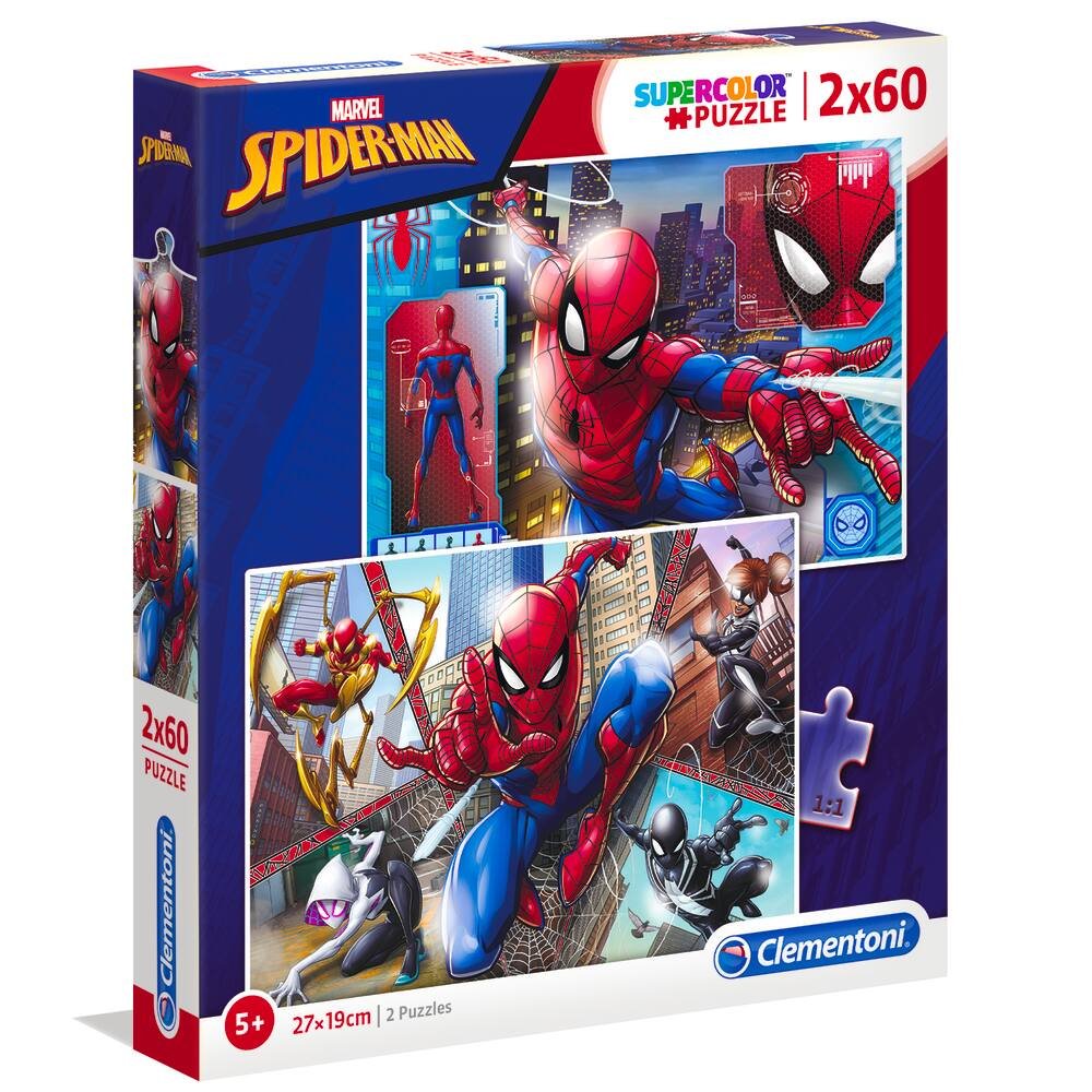 Spider-man - puzzle supercolor 2 x 60 pieces, puzzle