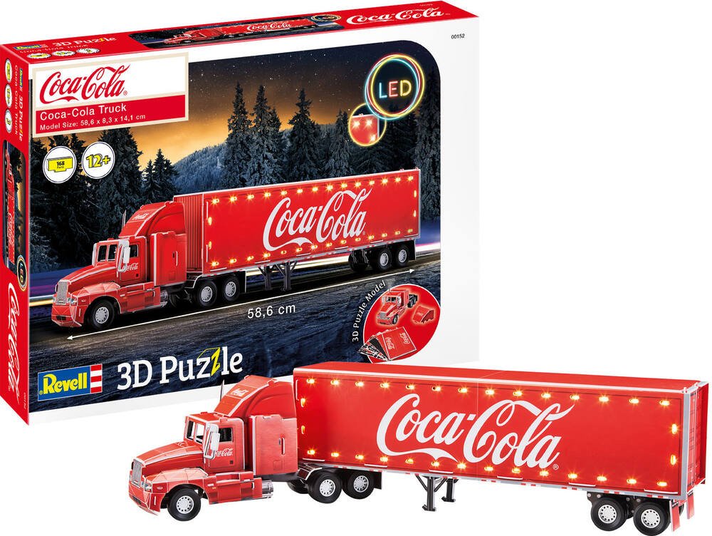 puzzle 3d 128 pieces coca cola truck led joueclub colorant bonbon pour le chocolat