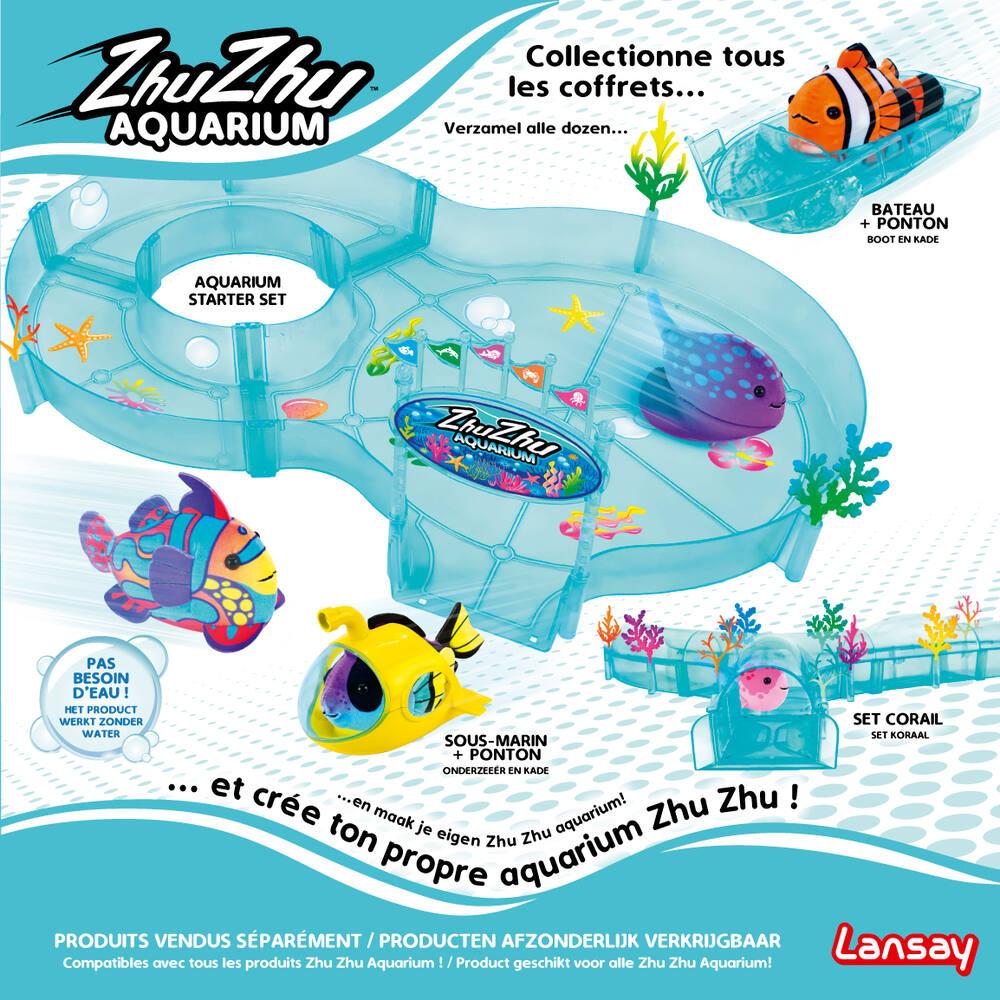 Lansay Zhu Zhu Aquarium – Circuit Coquillage – Set Aventure Sous-Marine Sans Eau – Dès 4 Ans Accessoires Mini Univers Marin