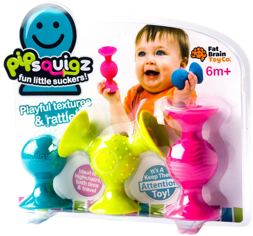 Pipsquigz - 3 ventouses sensorielles, jouets 1er age