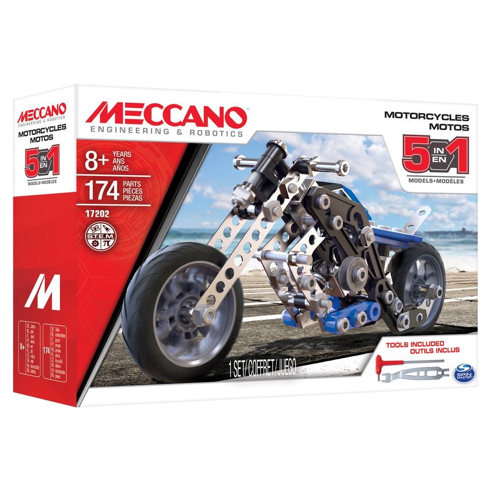 MECCANO Kit de construction Meccano 15-en-1 Modèle Camion de Course