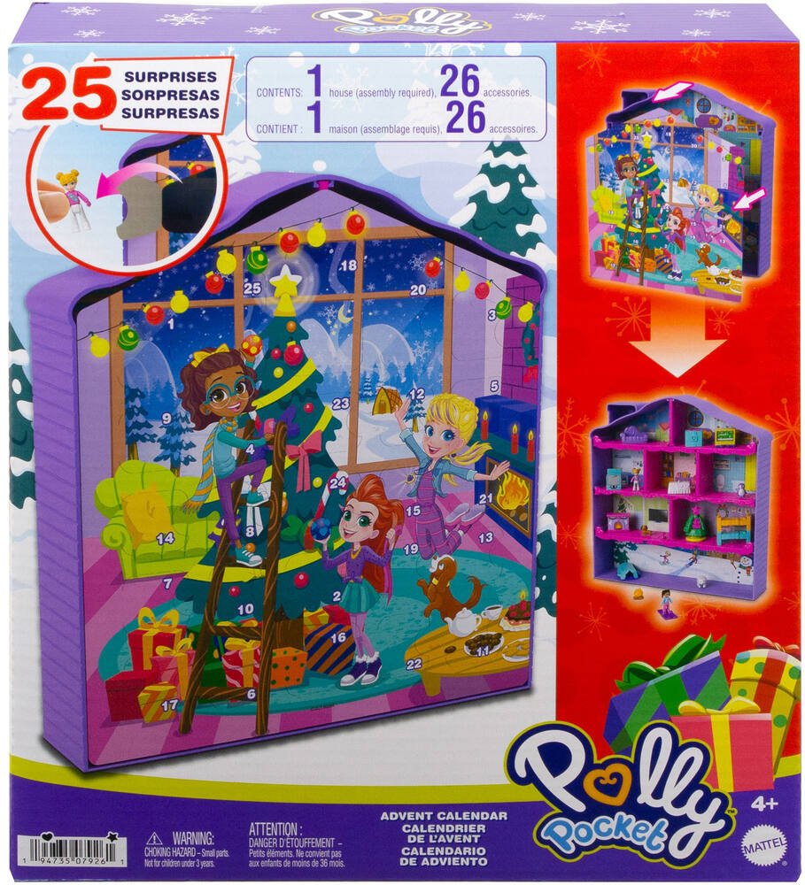 Polly Pocket – Calendrier de l'Avent Mattel : King Jouet, Calendriers de  l'Avent Mattel - Fêtes, déco & mode enfants