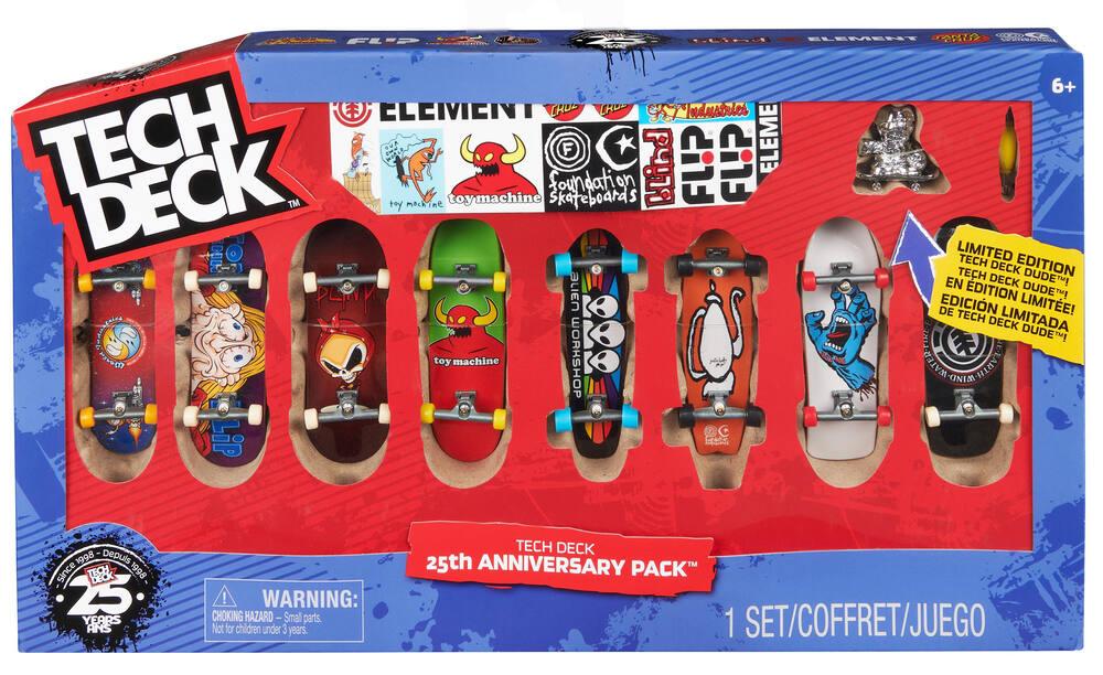Tech Deck 25th Anniversary Pack, coffret 8 finger skates avec figurine de collection (6067138) au meilleur prix sur