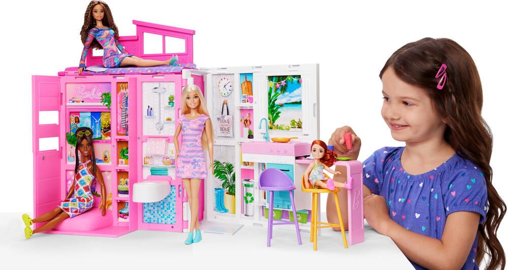 BARBIE COFFRET MAISON DE VACANCES AVEC POUPEE