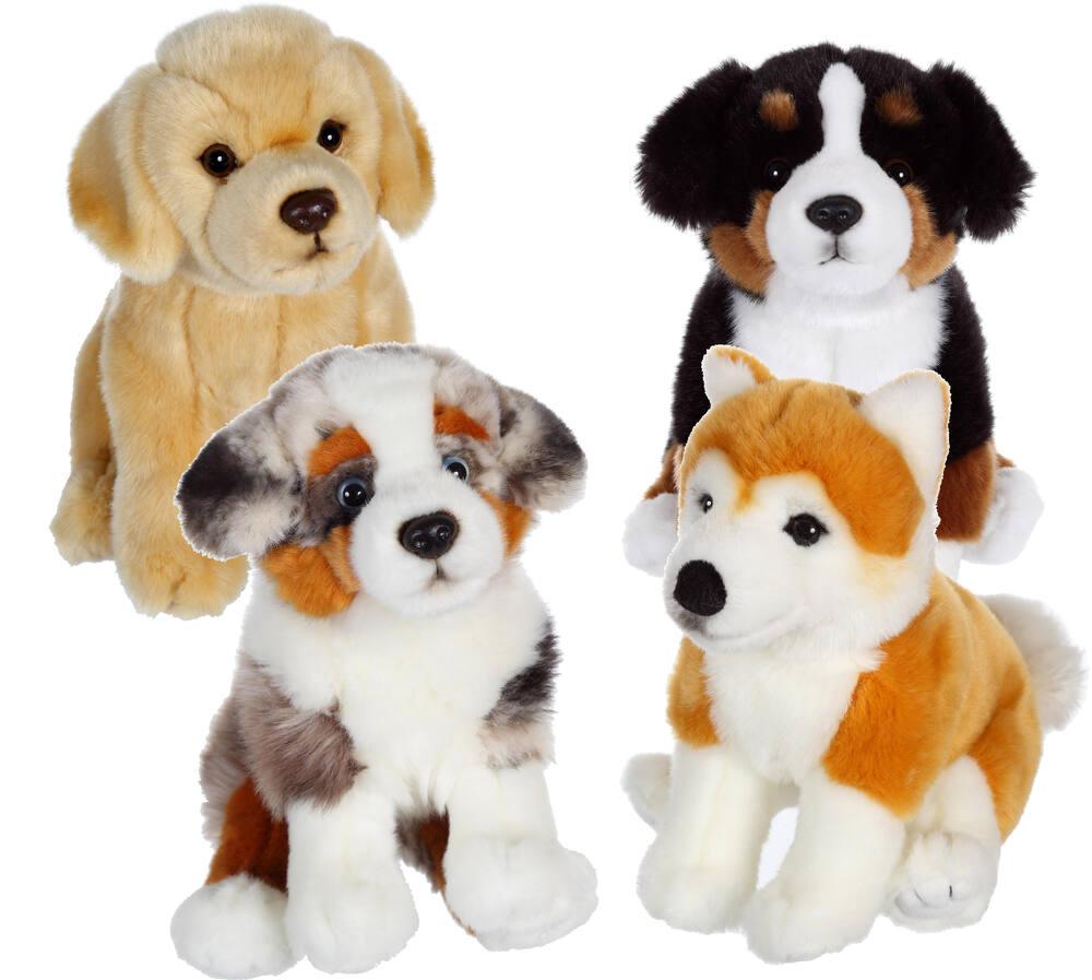 Peluche chiens realistes assis peluche joueclub