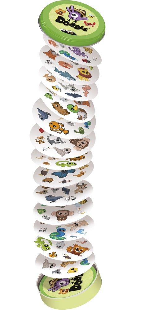 Asmodee Dobble Animaux – Jeu De Cartes Rapide 2-8 Joueurs Dès 4 Ans – 55 Cartes, 5 Variantes, Boîte Métal – Observation Et Rapidité