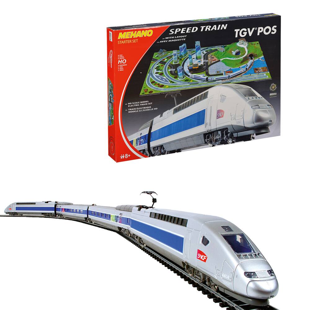 Coffret de Train TGV électrique POS - Mehano - échelle HO - Bleu -  Cdiscount Jeux - Jouets
