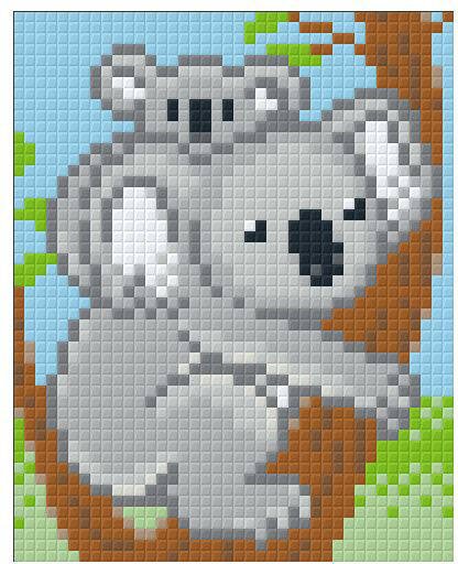 Pixel kit crÉatif tableau avec cadre 14x17cm - koalas, activites creatives  et manuelles