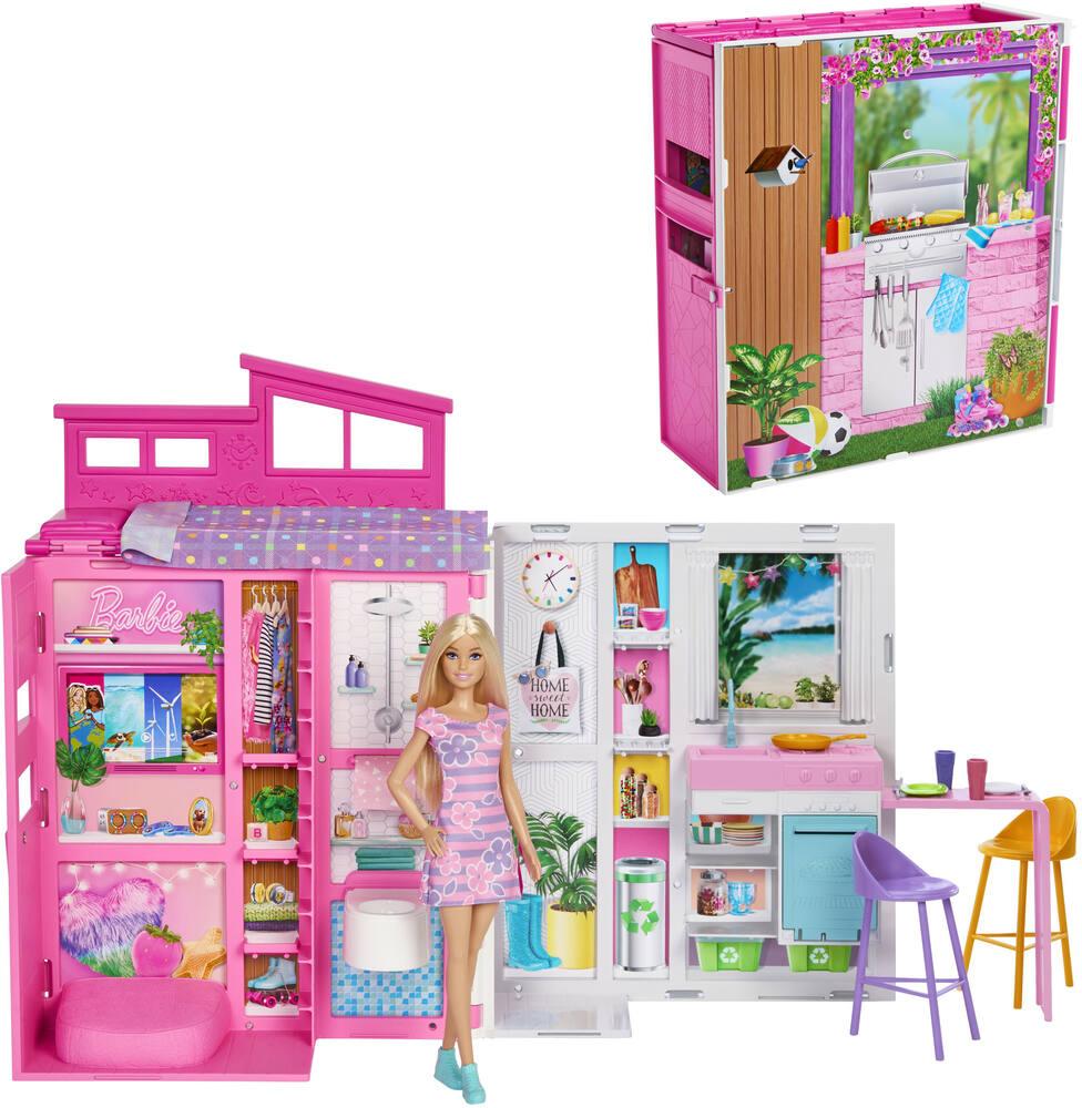 Barbie coffret maison de vacances avec poupee poupees joueclub