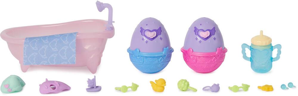 Hatchimals Alive Pack De 2 Bébé + Poussette – 2 Œufs à Faire Éclore à L'Eau, Figurines + Accessoires – Dès 3 Ans