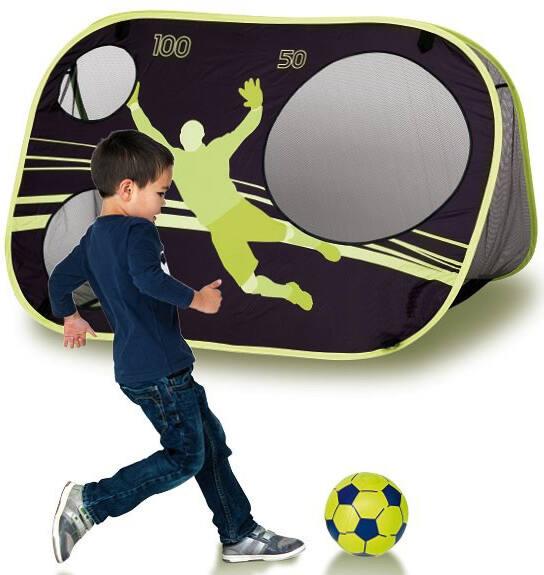 But De Foot Racetex 2-en-1 Avec Cible – Cage Enfant Robuste, Arceaux Fibre Verre, Montage Rapide