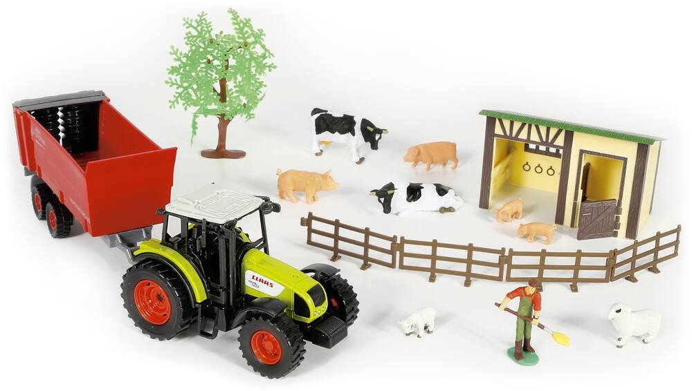 STARLUX Set de ferme avec tracteur Claas et accessoires 1/32ème