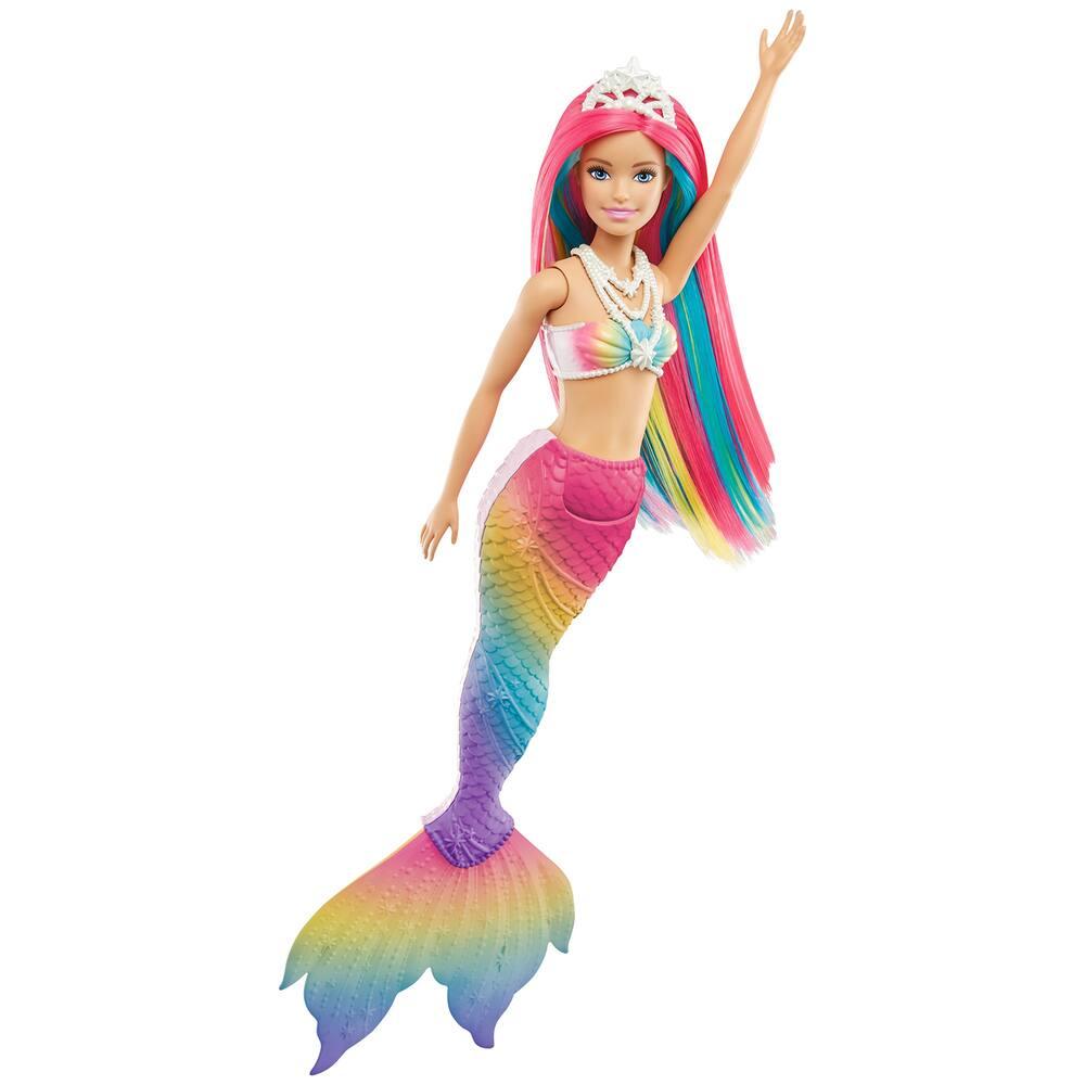 Barbie dreamtopia poupee sirene magique arc en ciel poupees joueclub