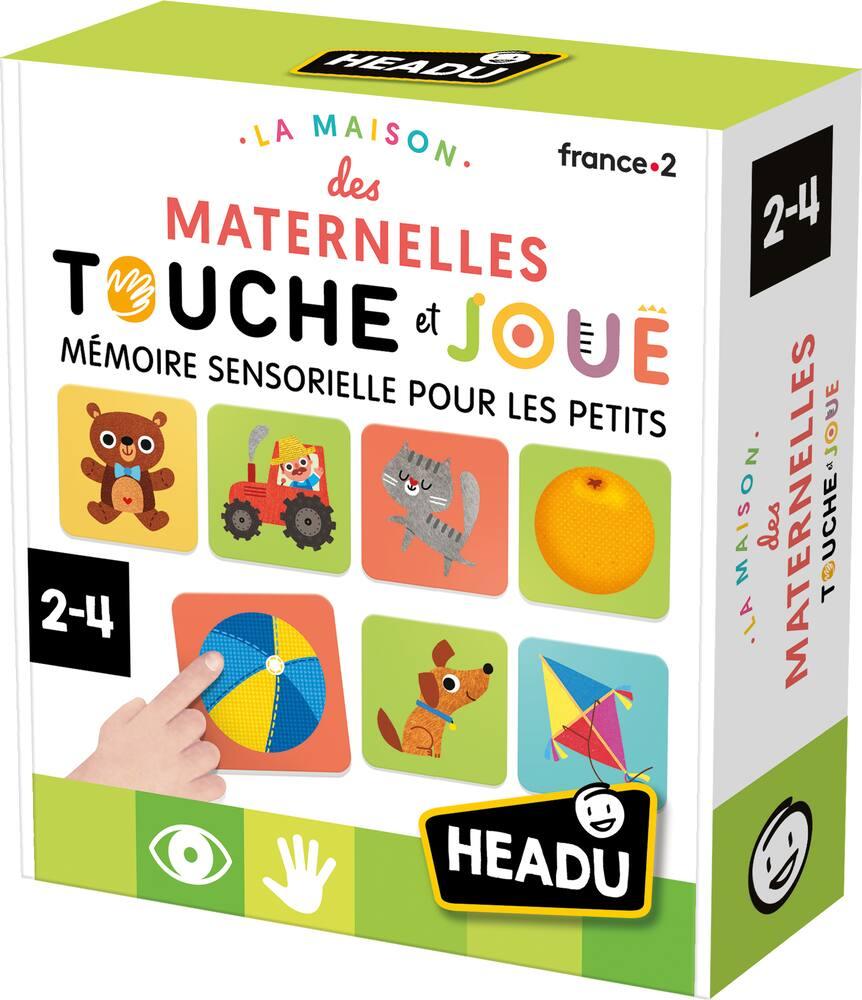 HEADU - Jeu Mémoire Sensorielle Pour Enfants 2-5 Ans - 32 Cartes Tactiles, Développe Mémoire Et Toucher - Fabriqué En Italie