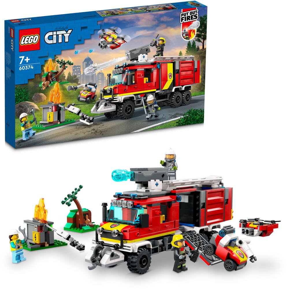 LEGO City 60393 Sauvetage en Tout-Terrain des Pompiers, Camion