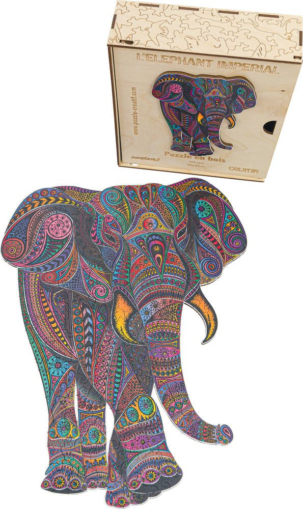 Puzzle en bois Éléphant impérial sidj - disponible chez jouéclub