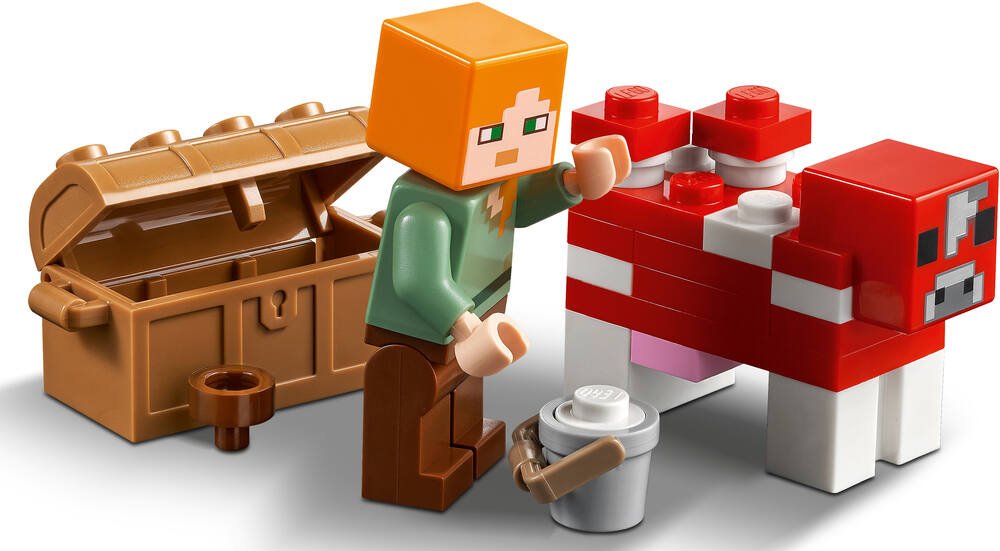 LEGO 21179 Minecraft La Maison Champignon, Set Jouet de Construction pour  Enfants des 8 ans, Idée de Cadeau, avec Figurines - ADMI