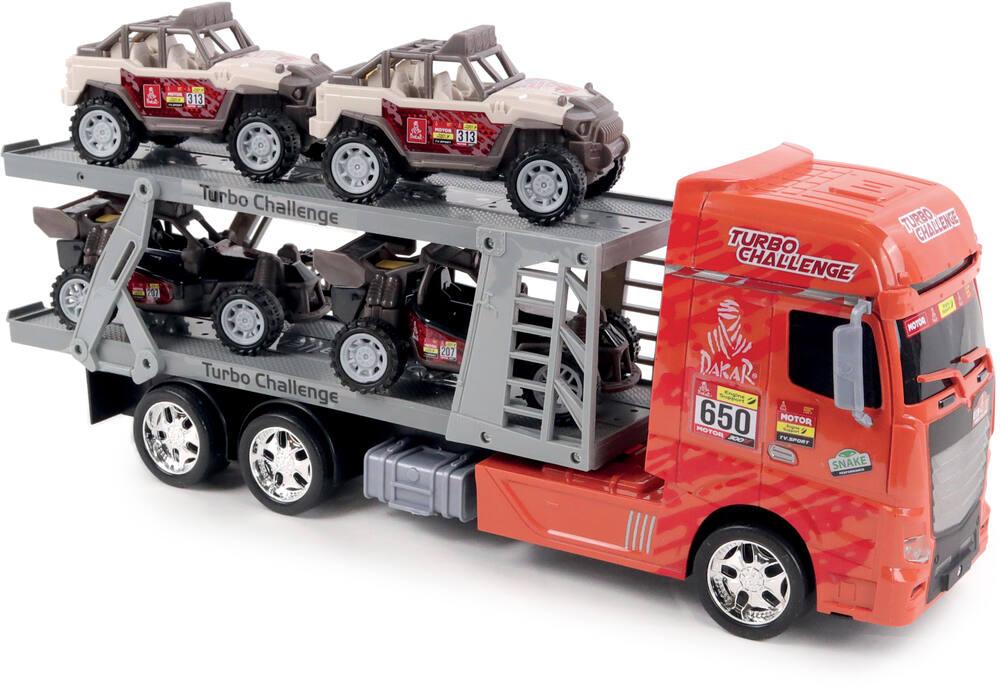 JOYIN Transporter Truck Jouets Pour Enfant 3, 4, 5, 6 Ans Garçons, 12 Véhicules Jouets En