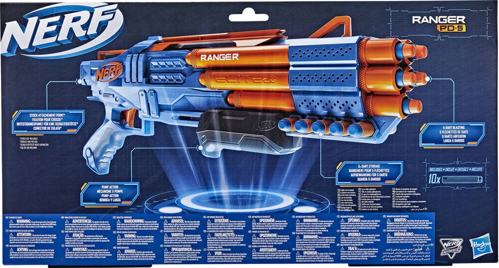 Pistolet Nerf Elite 2.0 Ranger PD-5 Nerf : King Jouet, Nerf et