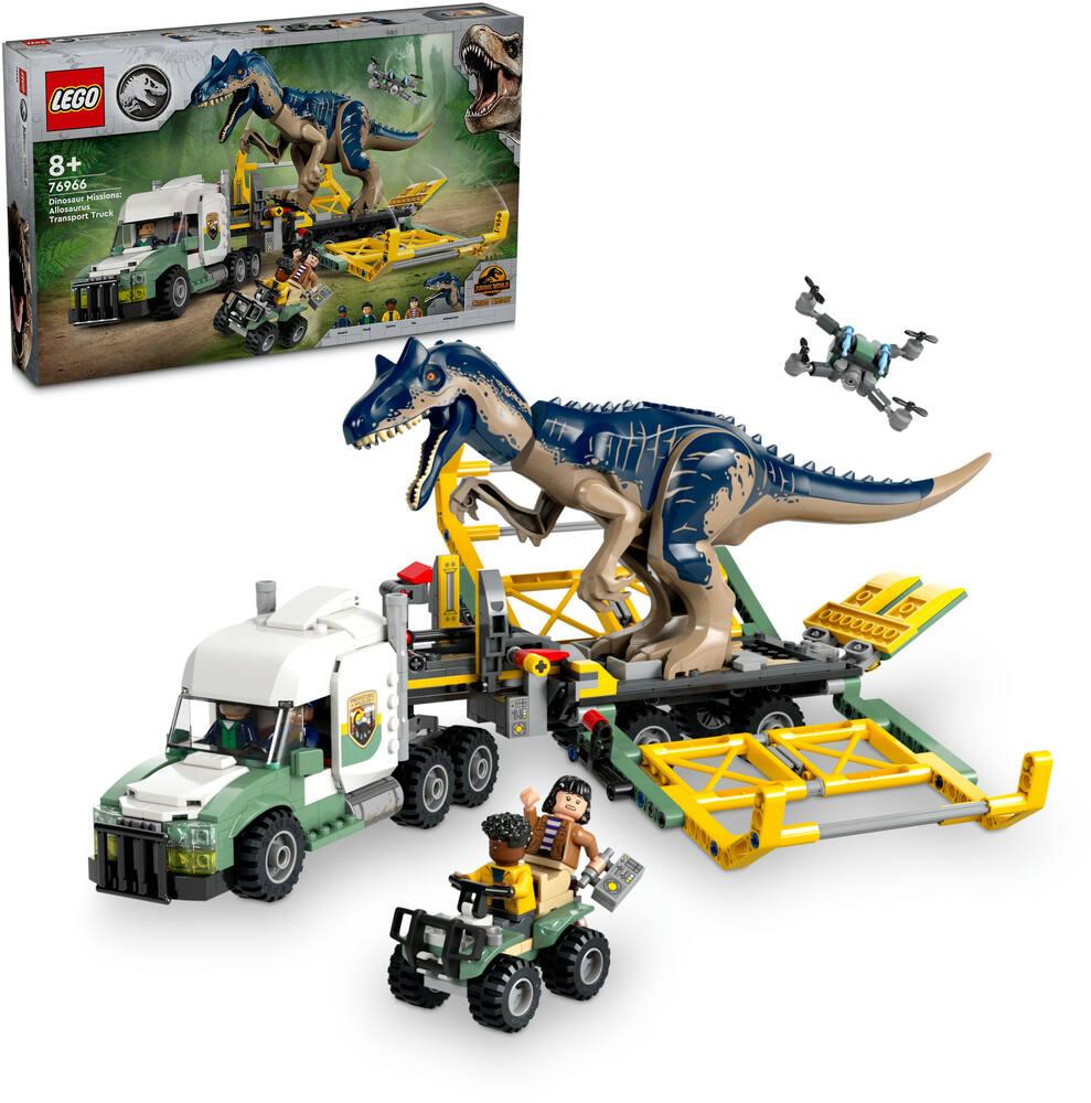Lego jurassic world 76966 missions dinosaures le camion de transport de l allosaure jeux de constructions maquettes joueclub
