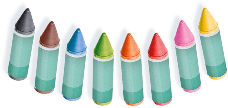 6 Bébé Pack Bain Crayons de Couleur - non Toxique Bain Jouets Par First  Steps
