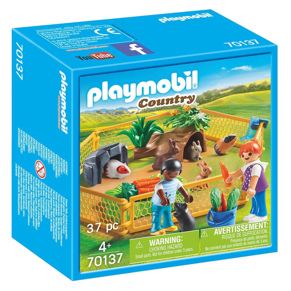 Playmobil 70131 - country la ferme - grand tracteur avec remorque - La Poste