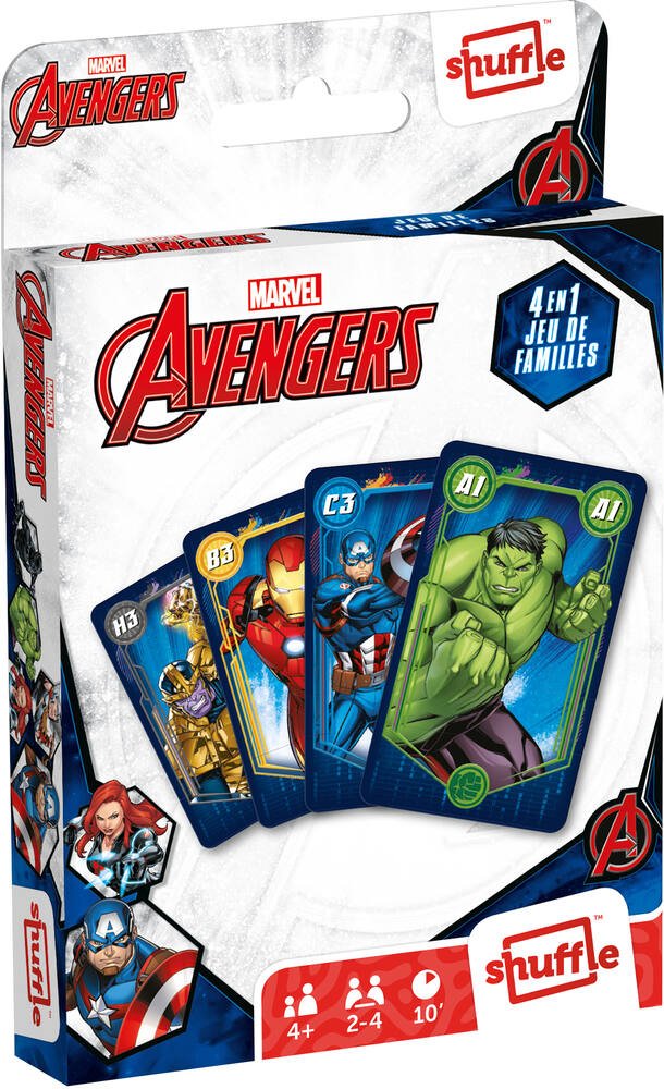 Shuffle - Multijeux Avengers - Marvel - Jeu de société Enfant - à Jouer en  Famille ou Entre Amis – à partir de 5 Ans