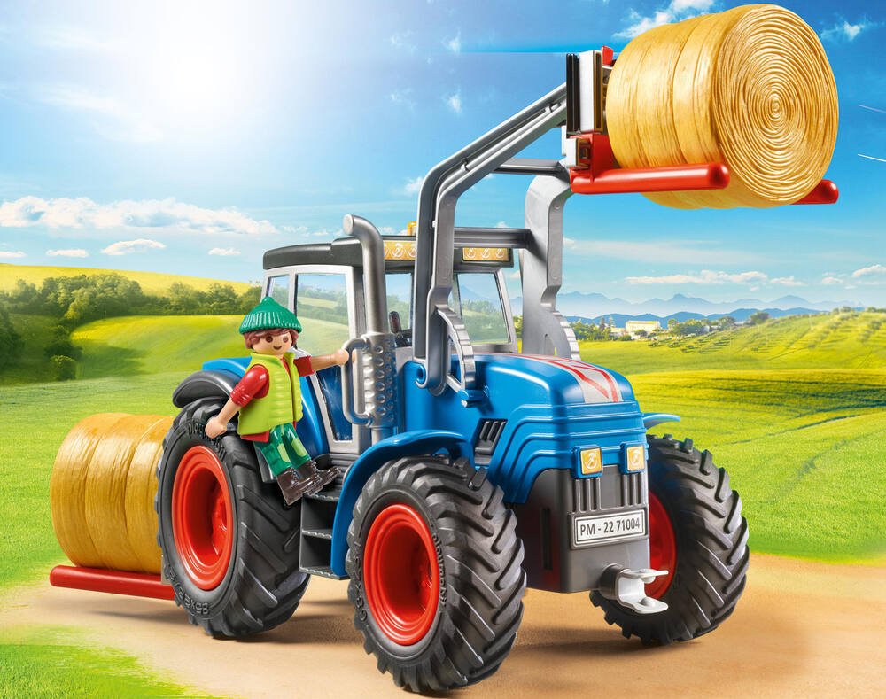 Playmobil agriculteur avec tracteur 4143 PL4143 - Conforama