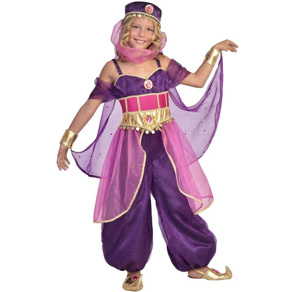 Deguisement princesse jasmine violette 5-7 ans