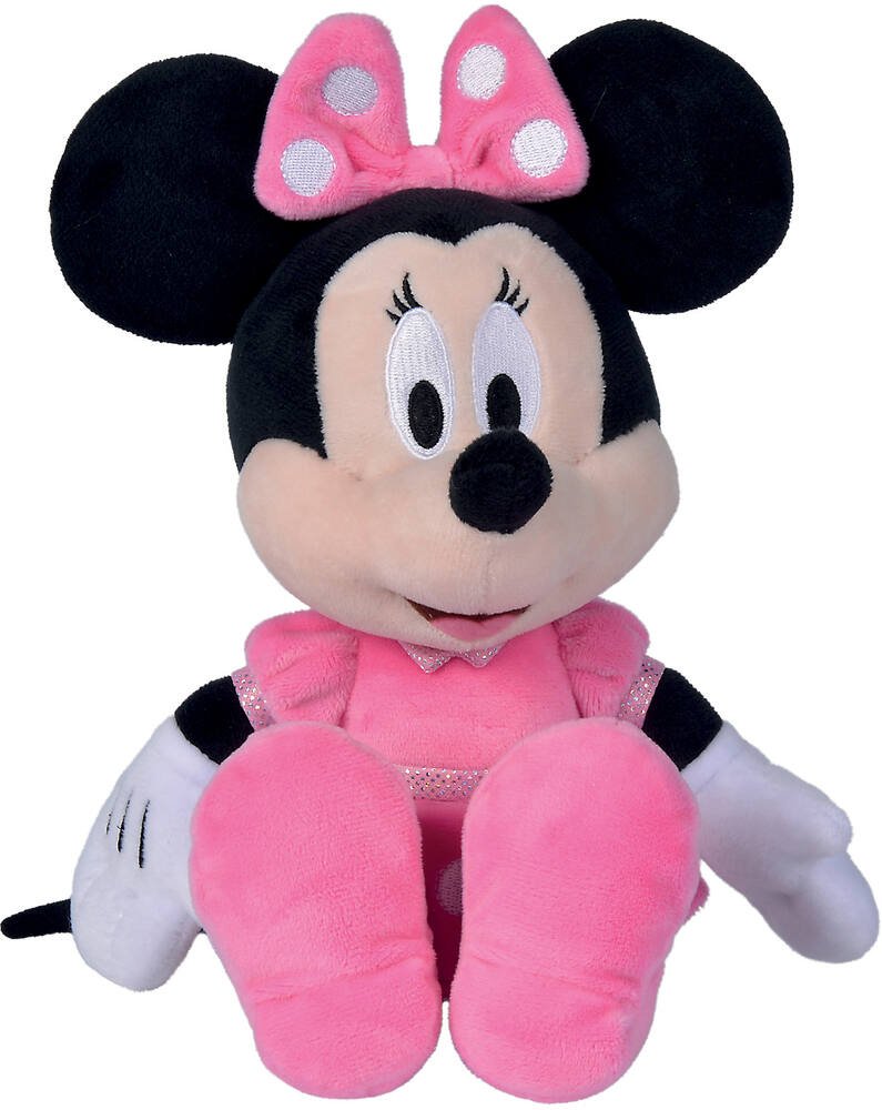 Disney - peluche minnie robe rose 25 cm, peluche