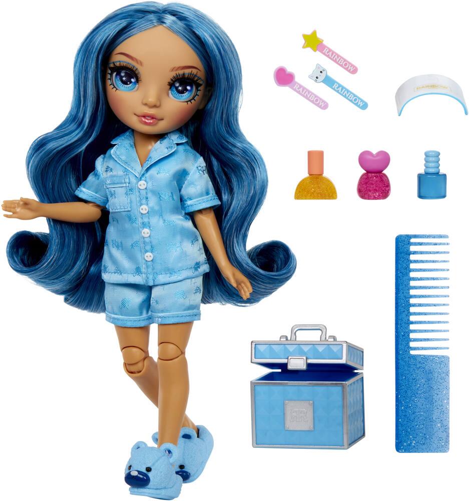 Junior high pyjama party poupee mannequin 22cm skyler bleu et accessoires poupees joueclub