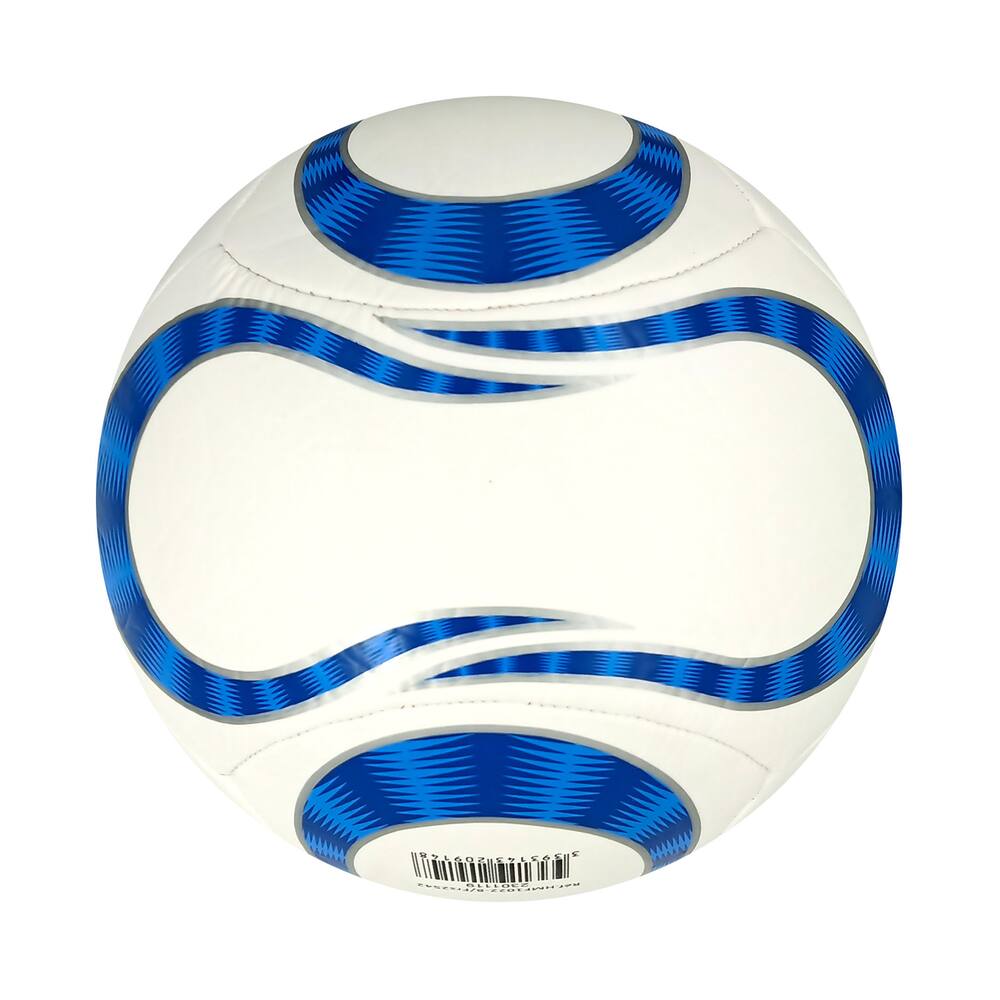 Ballon de football promotionnel Gold 32 panneaux - impression personnalisée  (bleu cobalt / blanc, PU/PVC, 3 couches, 330g) comme objets pub Sur