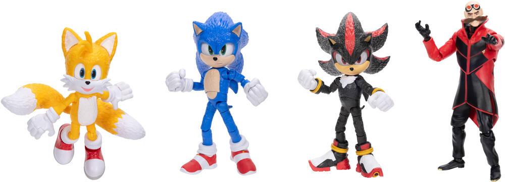Sonic 3 Le Film Figurine Articulée Sonic Avec Émeraude 12,7cm - 20 Articulations - Jakks