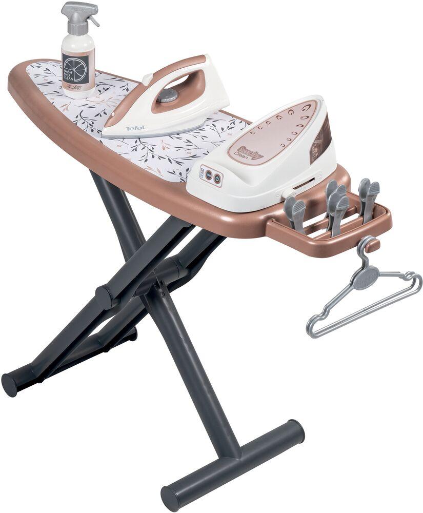 Toyvian Mini Meubles En Bois – Set De Sèche-Linge Et Planche à Repasser Miniature – Jouet D’Imitation Et Déco De Table Pour Enfants