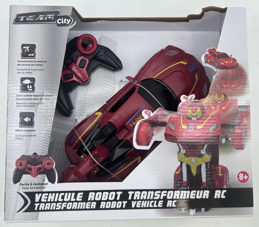 Voiture RC Transformable En Robot – 360° Rotation – Piles Incluses – Lumières Et Sons – Télécommande 2,4 GHz – Dès 4 Ans – Cadeau Noël