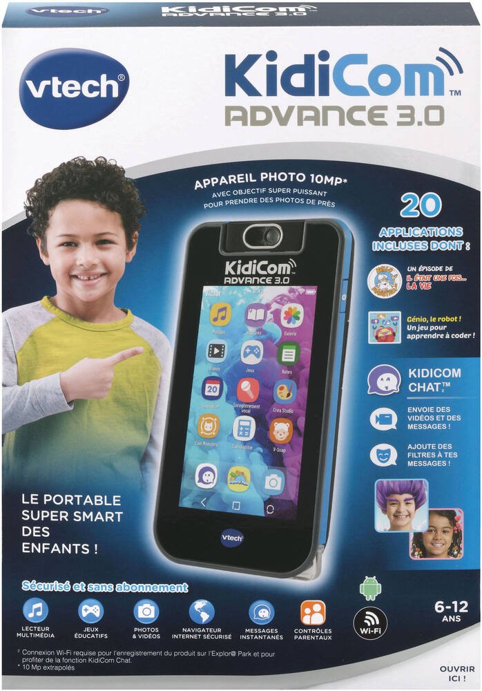 Portable pour les juniors Vtech KidiCom Advance 3.0 Noir - Autre jeux  éducatifs et électroniques