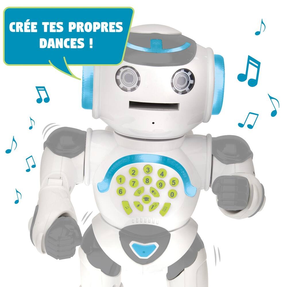 Powerman Robot Programmable avec Quiz, Musique, Jeux, lancer de disque