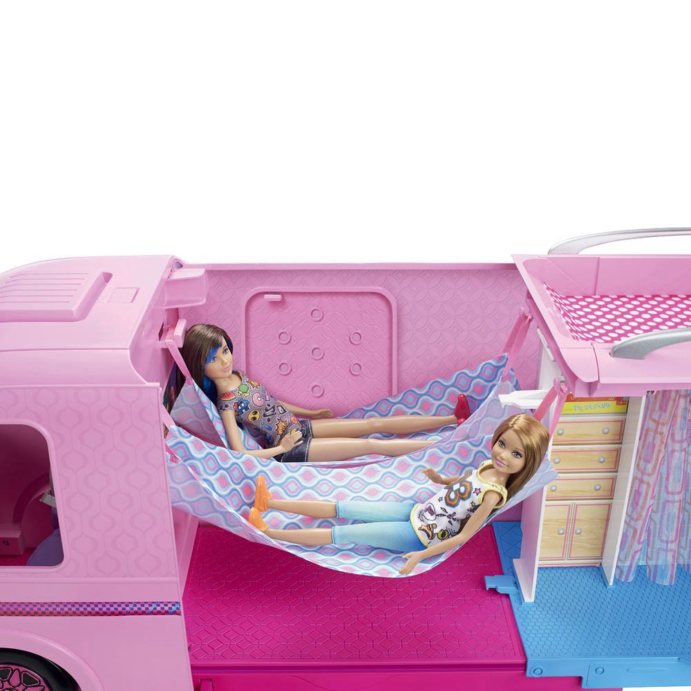 video camping car barbie