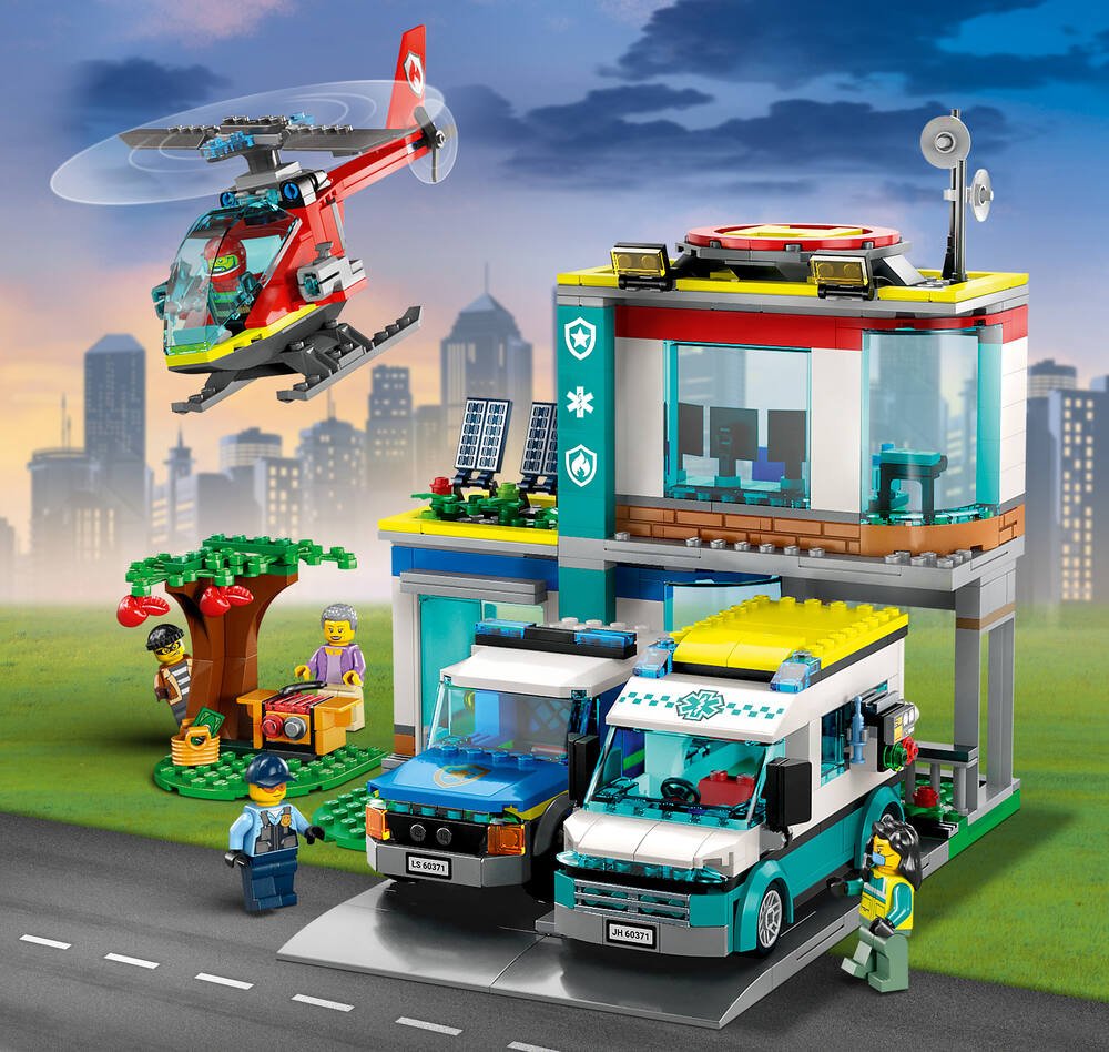 Soldes LEGO City - Le QG des véhicules d'urgence (60371) 2024 au