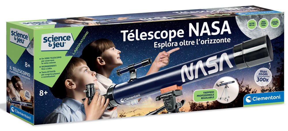 VTech Télescope vidéo interactif - Télescope numérique comprenant du  contenu de la NASA et des cartes à collectionner - 4 modes de jeu - Pour  les