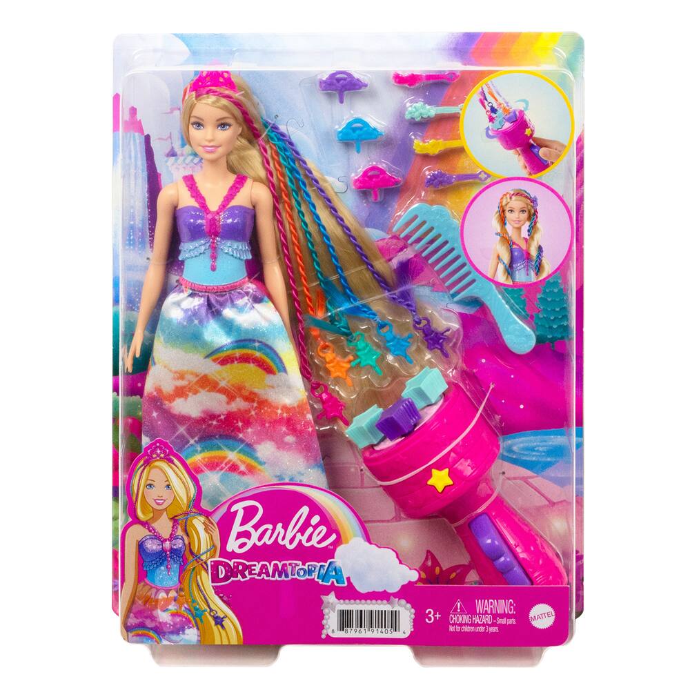 Barbie - Ultra Chevelure - Tête à Coiffer blonde mèches arc-en-ciel -  Poupée Mannequin - 3 ans et + au meilleur prix