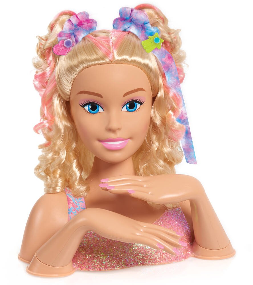 Barbie - tete a coiffer tie-dye blonde, jeux d'imitation