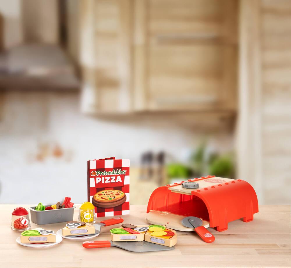 Kit De Pizza Jouet – Simulation Découpe, 8 Ingrédients, Plateau, Pour Chef En Herbe, Dès 3 Ans