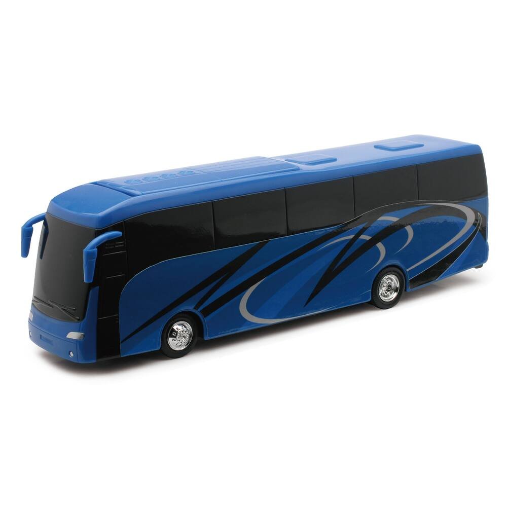 Bus touriste bleu, vehicules-garages