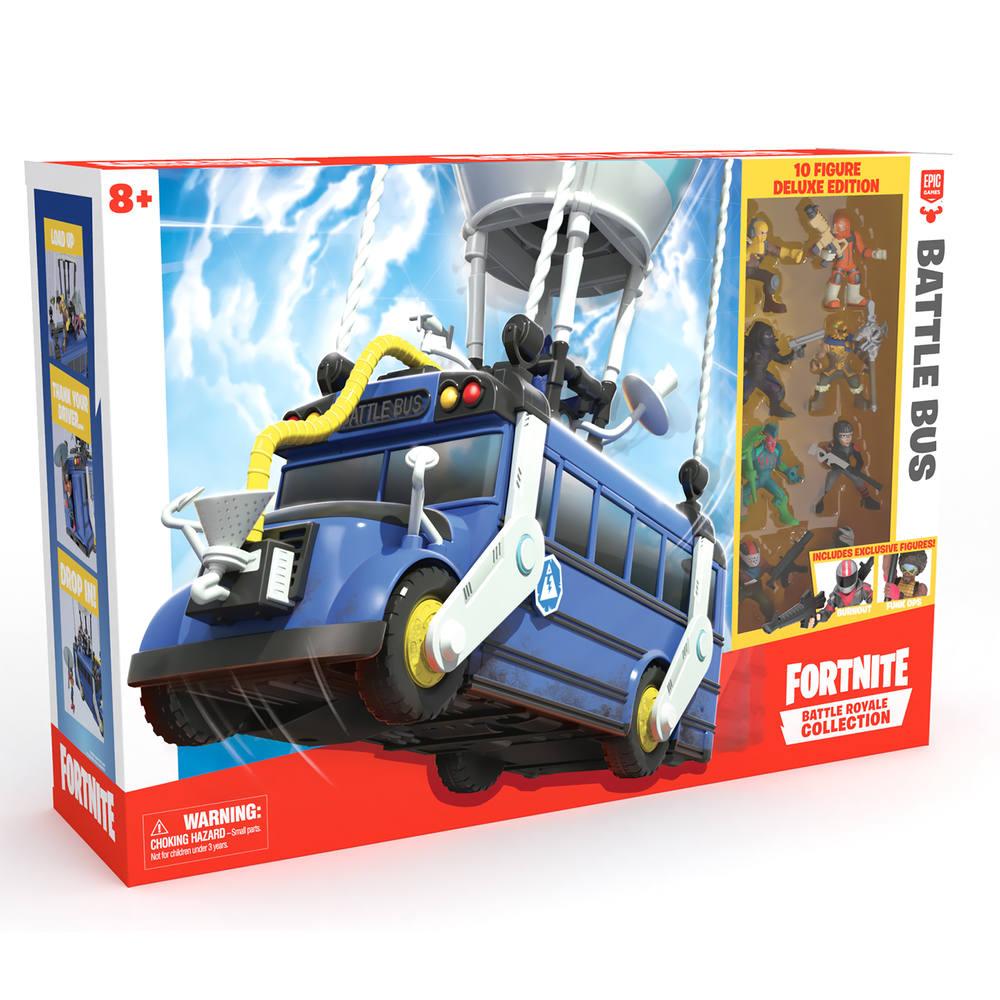 Bus de combat fortnite avec 10 figurines Clearance